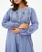 Silsila Signature Flora Gathered Embroidered Lawn Dress