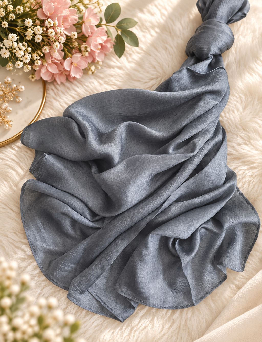 Metallics Crinkle Silk Hijab