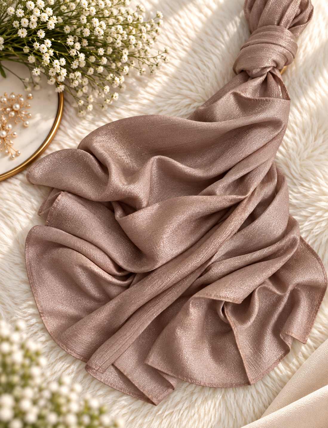 Metallics Crinkle Silk Hijab