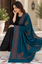 Teal Heritage Paisley Shawl