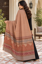 Rustic Rose Paisley Border Shawl