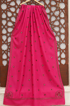 Fuchsia Blossom Embroidered Shawl