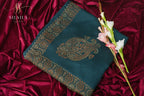 Deep Teal Regal Paisley Shawl