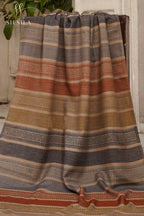 Earthy Stripe Patterned Shawl