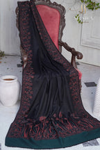 Midnight Bloom Floral Shawl