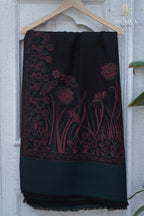 Midnight Bloom Floral Shawl