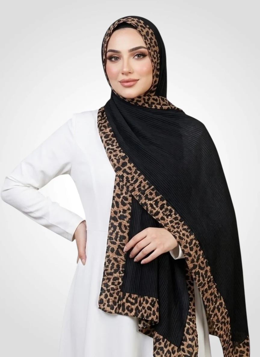 Pleated Border Hijab