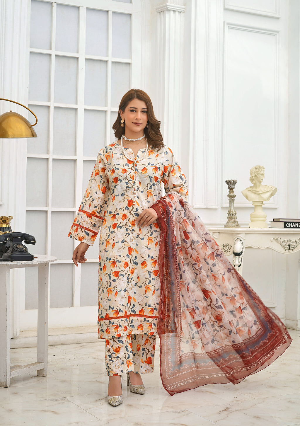 Silsila Signature Amber Bloom 3-Piece Printed Lawn Suit