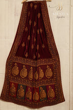 Maroon Paisley Winter Shawl