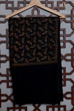 Black Antique Motif Winter Shawl