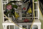 Black Floral Organza Dupatta
