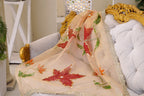 Peach Floral Organza Dupatta
