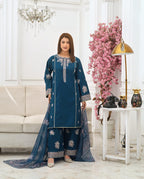 Silsila Signature Teal Royale Embroidered Lawn Suit