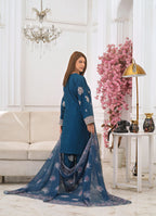 Silsila Signature Teal Royale Embroidered Lawn Suit