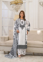 Silsila Signature Ivory Noir Embroidered Lawn Suit