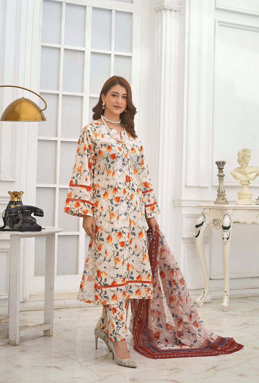 Silsila Signature Amber Bloom 3-Piece Printed Lawn Suit