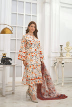 Silsila Signature Amber Bloom 3-Piece Printed Lawn Suit