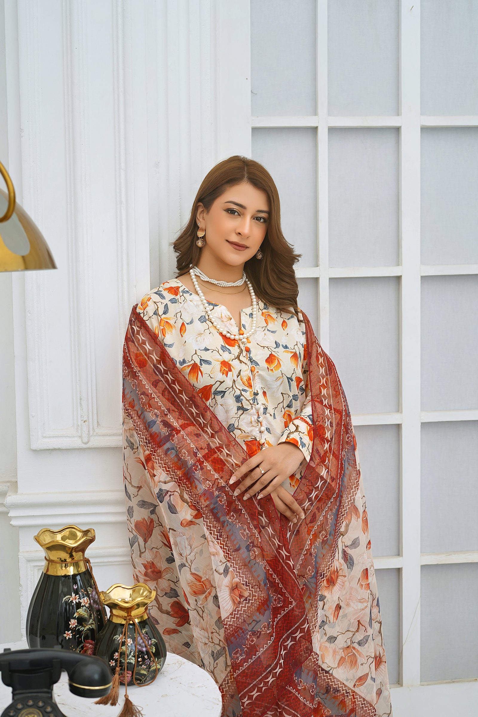 Silsila Signature Amber Bloom 3-Piece Printed Lawn Suit