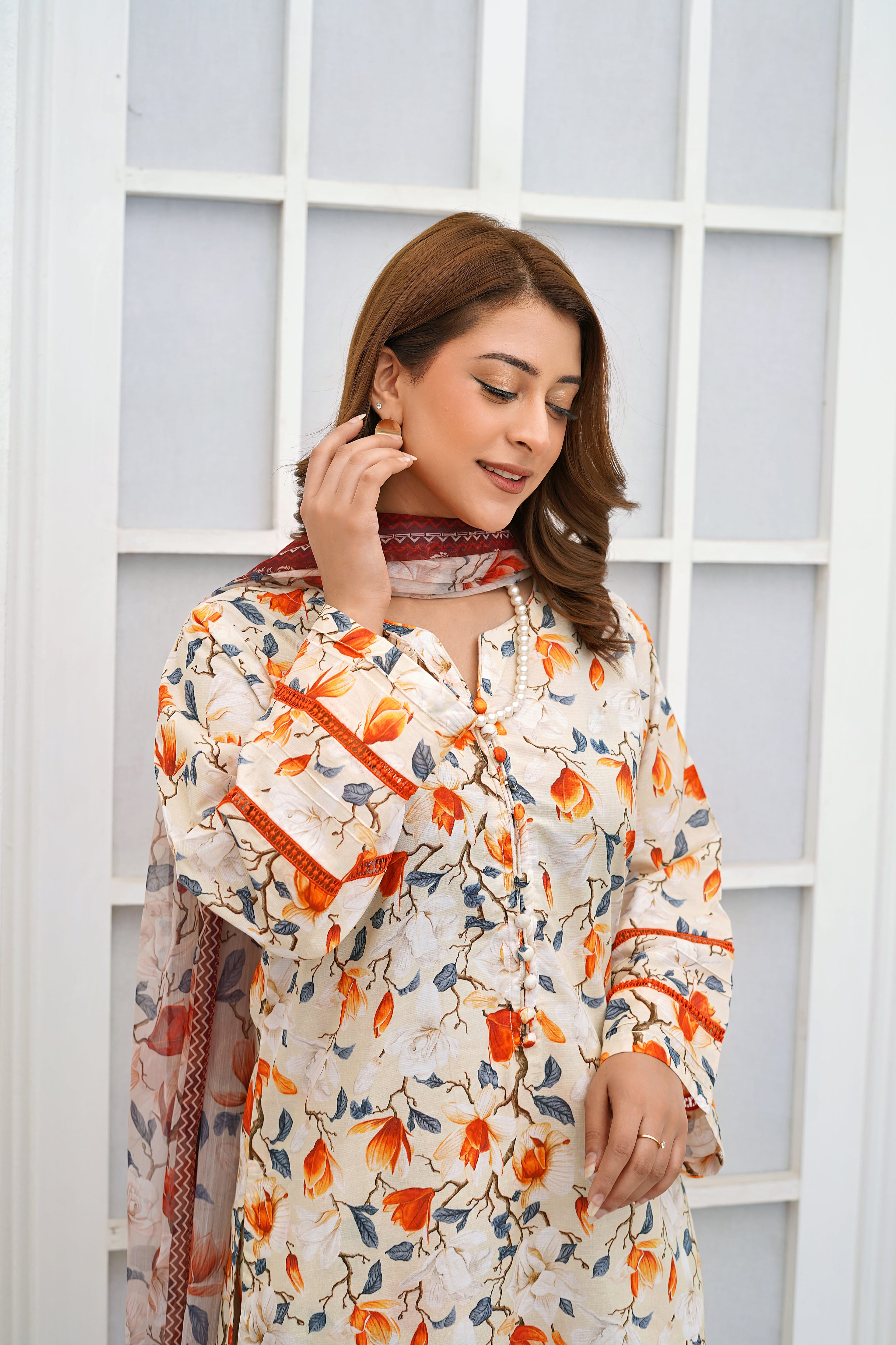 Silsila Signature Amber Bloom 3-Piece Printed Lawn Suit