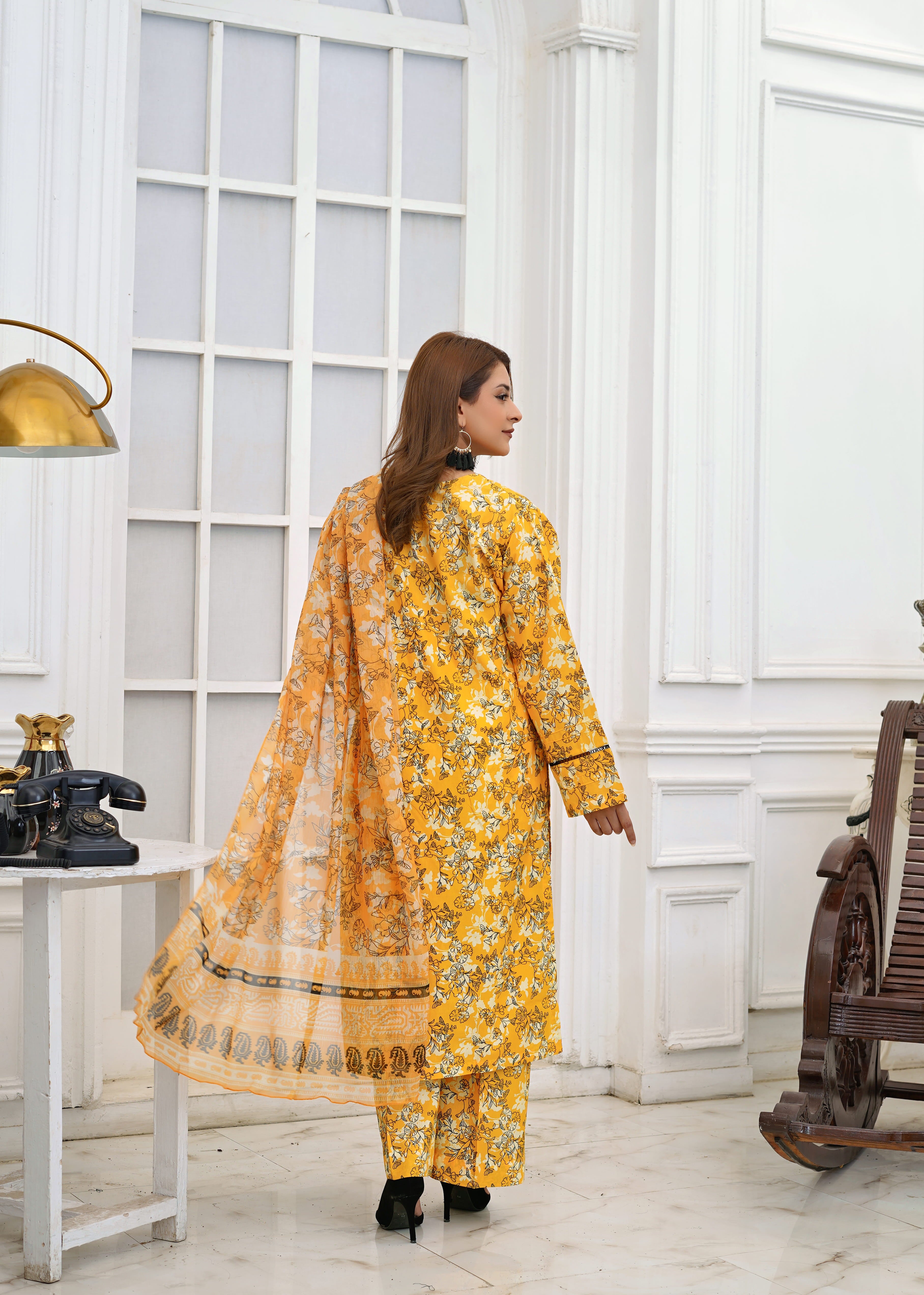 Silsila Signature Sunlit Marigold 3-Piece Printed Lawn Suit