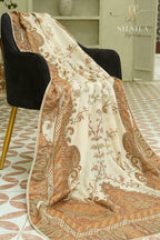 Ivory Paisley Winter Shawl