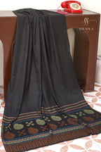 Black Rangrez Border Winter Shawl