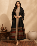 Black Heritage Border Winter Shawl